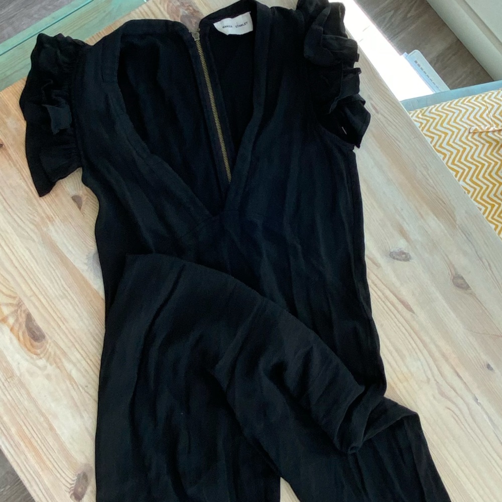 Linen V neck jumpsuit